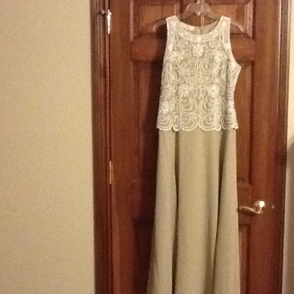 Wedding, Evening Gown Dress,  with white beading